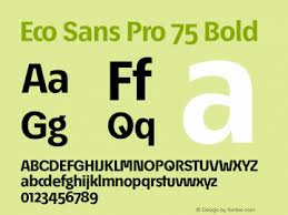 Шрифт Eco Sans Pro